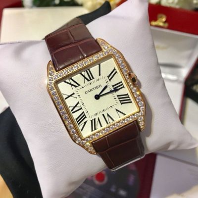 Cartier 44*35MM for Men 38*30MM For Lady Swiss Quartz Movement Red Strap Watch